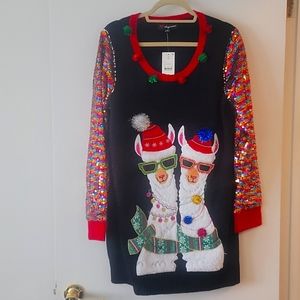 Women's Lama Christmas Sweater